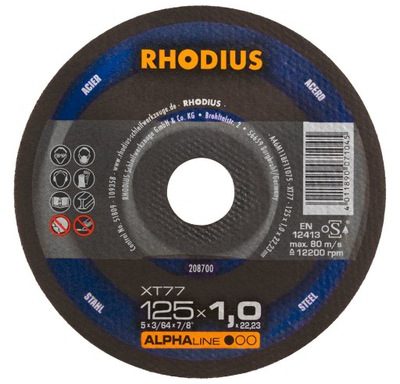 Tarcza do cięcia metalu RHODIUS XT77