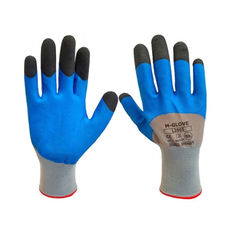 Rękawice robocze powlekane lateksem L2005 KAT.I.