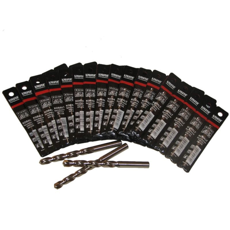 Wiertła NWKa DIN 338 FESTA Professional HSSCo5 frezowane