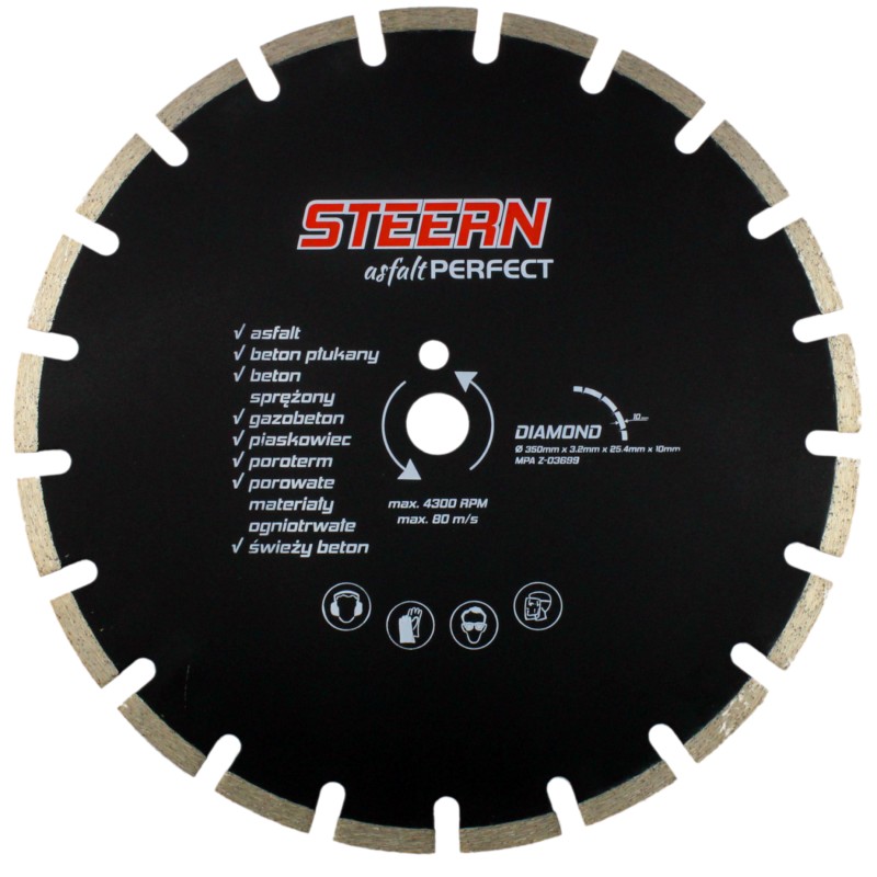 Tarcza diamentowa STEERN Asfalt PERFECT MAX do cięcia asfaltu