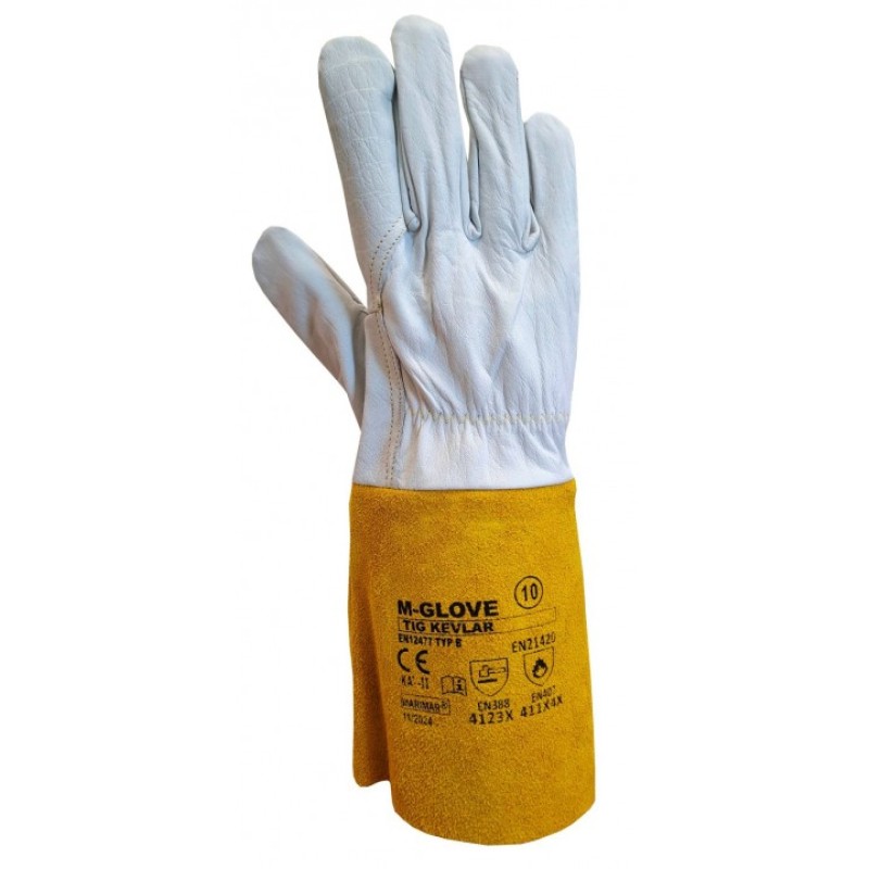 Rękawice spawalnicze M-GLOVE TIG KEVLAR 4123X 411X4X - obrazek 2