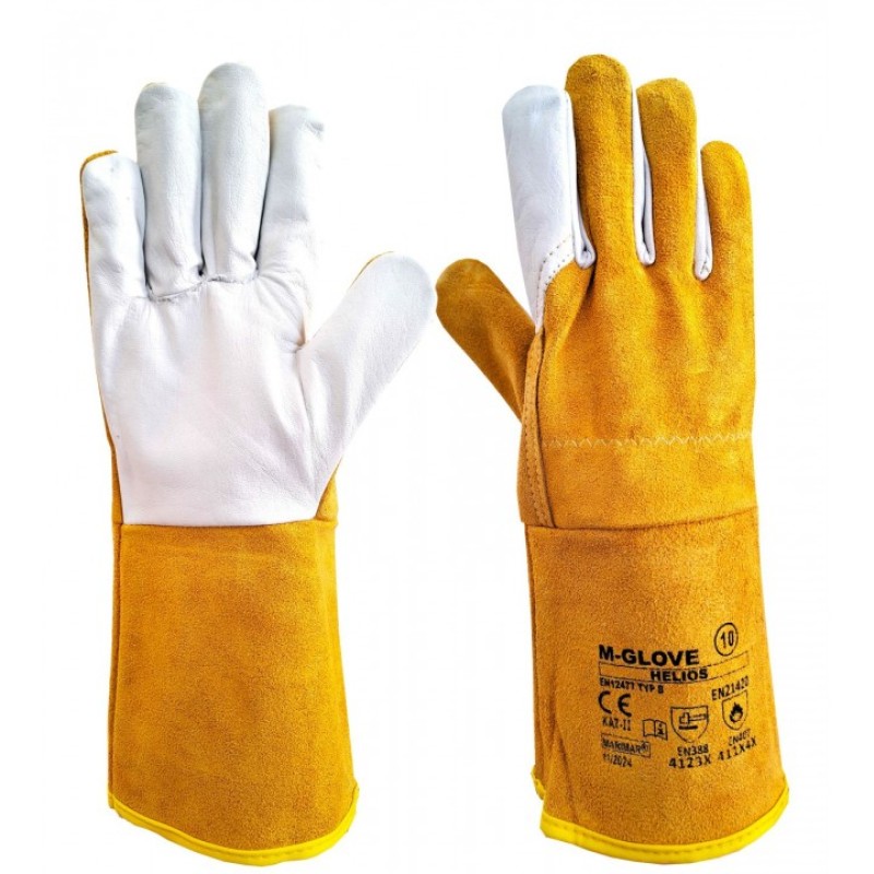 Rękawice spawalnicze M-GLOVE Helios 4123X 411X4X ochronne do spawania